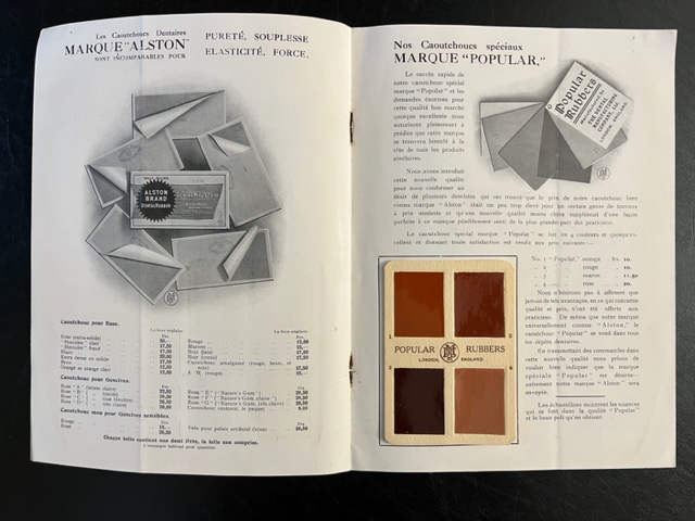 Quelques nouveautes et accessoires indispensable a la production d'un travail dentaire artistique. The Dental Manufacturing Co.